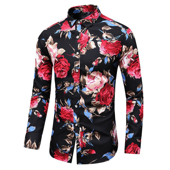 Herren Freizeithemd Finn mit frischem Blumenmuster, ideal für stilvolle Sommer-Looks.