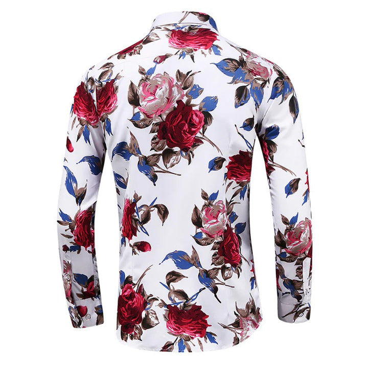 Elegantes Herrenhemd Finn mit Blumenmuster, perfekt für den modernen Mann, ob klassisch oder casual.