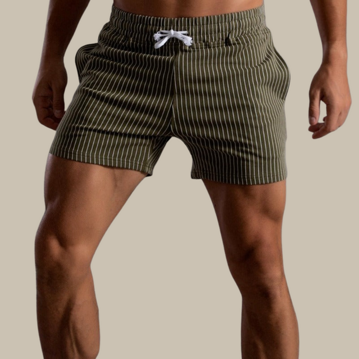 Stylische Herren Badeshorts Niko aus Ripstop-Polyester, ideal für Strand, Pool und Freizeit.