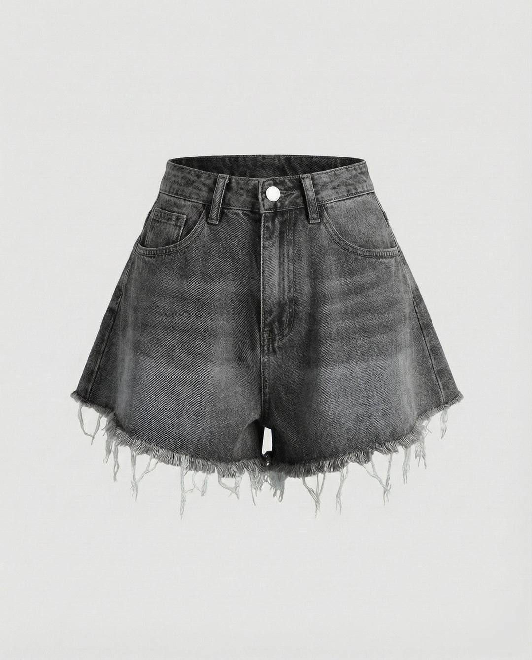 Bequemer Damen High Waist Skort in Dunkelgrau, im modischen A-Linien-Schnitt. Perfekt für Sommerurlaub.