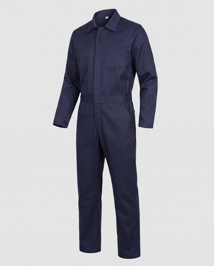 Beiger Herren Overall, multifunktional & robust. Praktische Arbeitskleidung mit vielen Taschen für Profis.