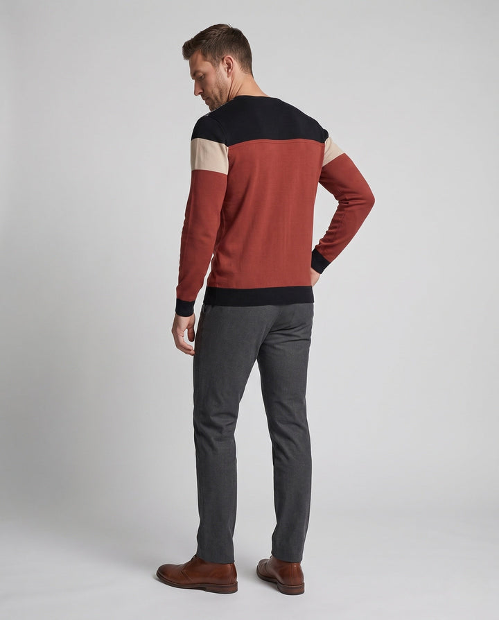 Gestreifter Herren Langarm Polo Pullover, Business Casual, vielseitig und stilvoll.