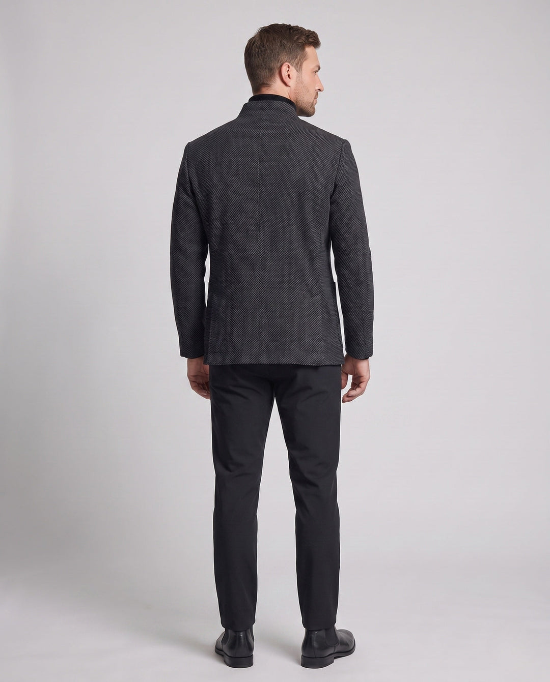 Stilvoller Herren Stehkragen Kurzblazer, warm und elegant. Ideal für kalte Herbst- und Wintertage für Männer.