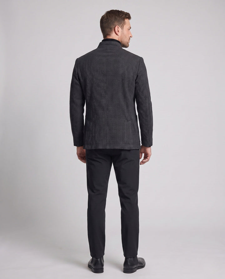 Stilvoller Herren Stehkragen Kurzblazer, warm und elegant. Ideal für kalte Herbst- und Wintertage für Männer.