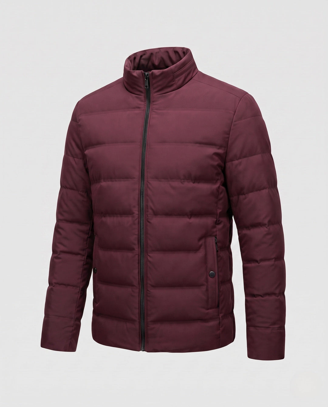 Moderne & warme Männer-Steppjacke mit Stehkragen. Leichte, gesteppte Winterjacke für Herren, perfekt für Urban-Stil.