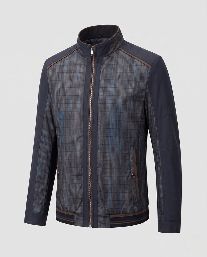Herren Business Casual Jacke mit Stehkragen, elegant & funktional; ideal für Meetings & Freizeit.