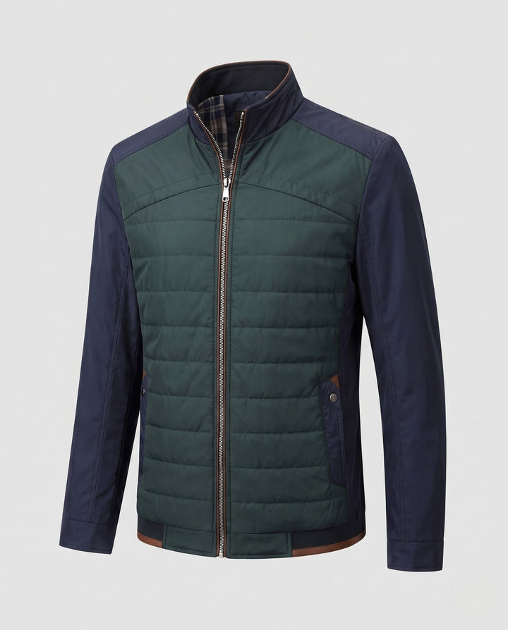 Modische Herren Freizeitjacke mit Stehkragen, schlanker Schnitt; perfekt für urbane Looks.