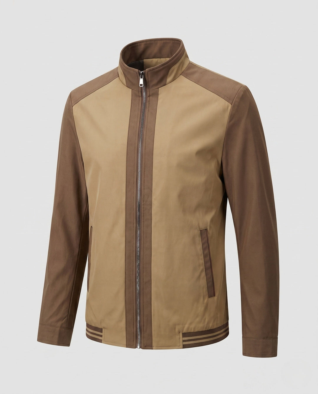 Herren Stehkragen Übergangsjacke, ultraleicht & atmungsaktiv, für warmes Wetter im Frühling.