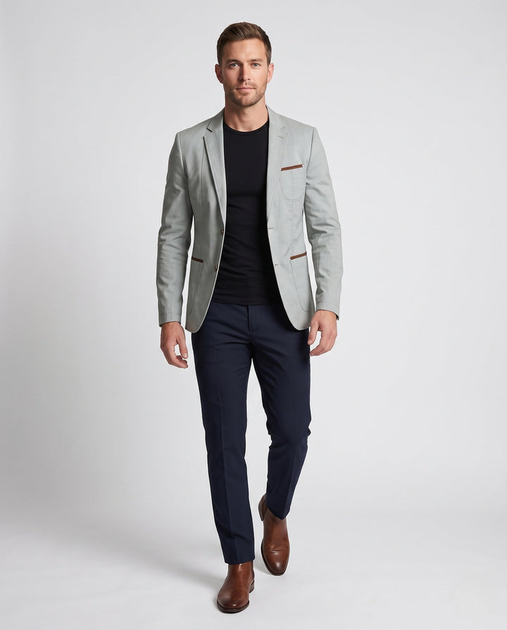 Eleganter Herren Blazer, leicht & vielseitig für Business & Freizeit. Moderner Schnitt, ideal für Smart Casual.