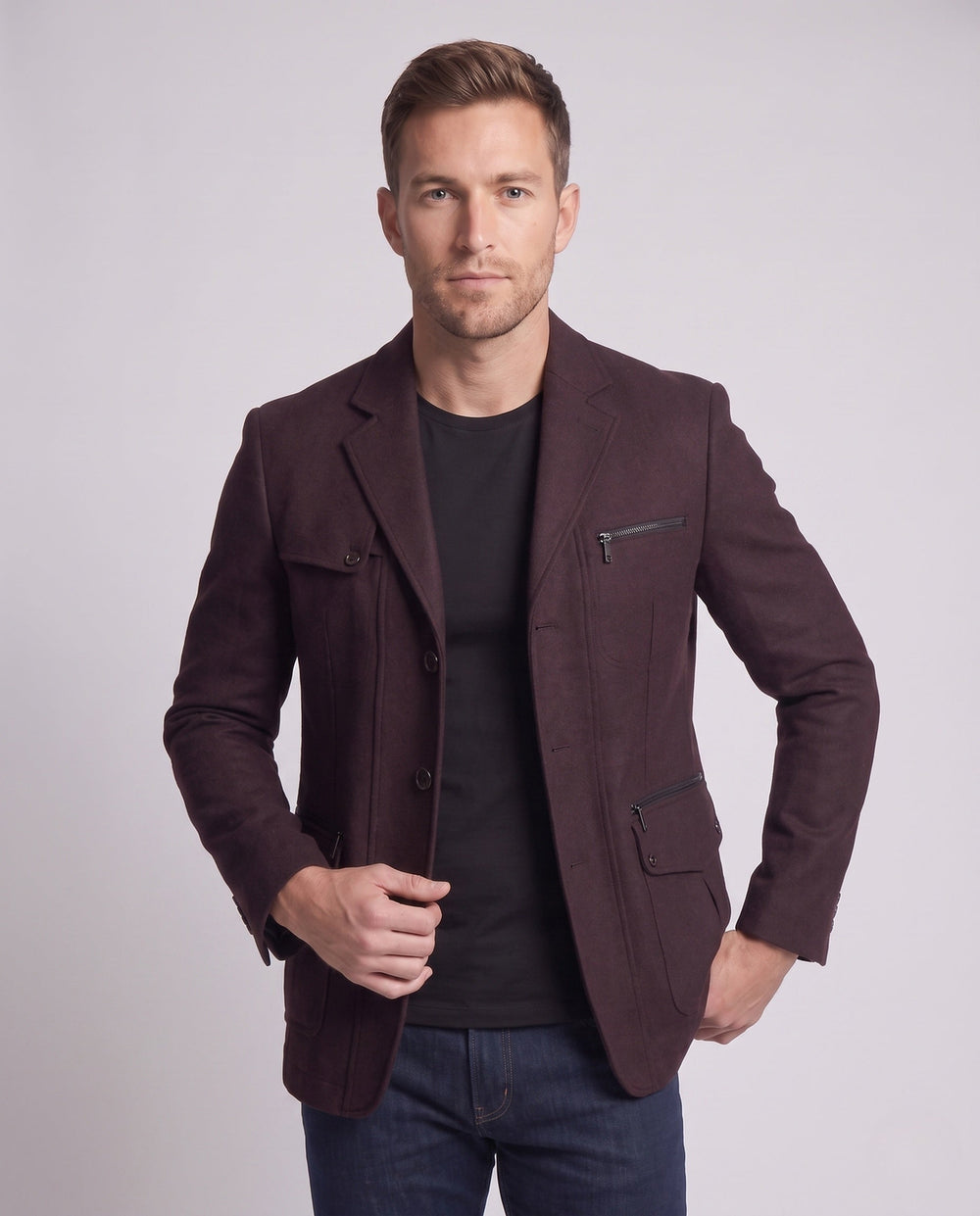 Moderner Herrenblazer, ideal für einen professionellen Businesslook und smarte Büro-Outfits.
