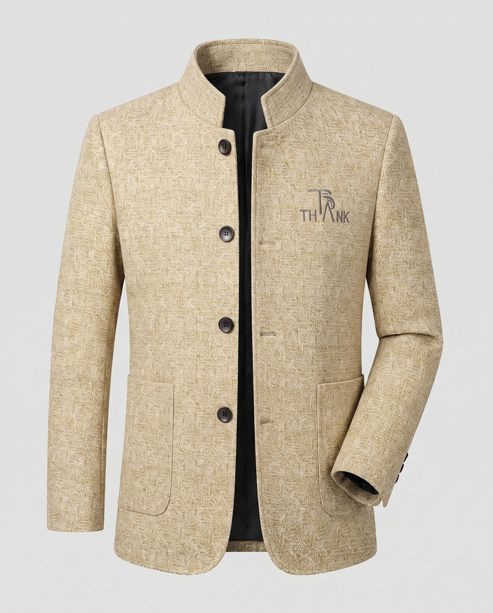 Hochwertige Herren Stehkragenjacke. Zeitlose Eleganz für den modernen Mann, komfortabel & warm.