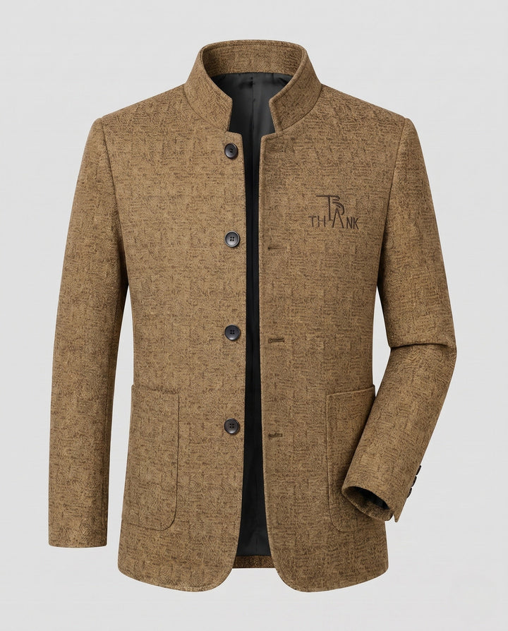 Business-Casual Herren Stehkragenjacke. Moderne und elegante Oberbekleidung für stilbewusste Männer.