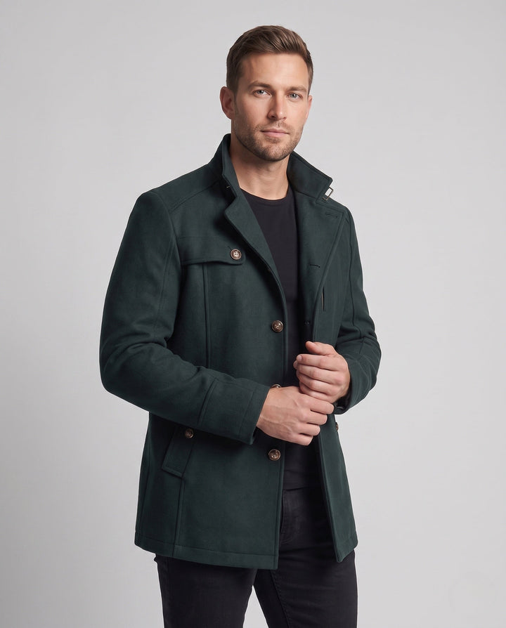 Vielseitige Herren Fieldcoat Übergangsjacke, khaki, mit praktischen Taschen für den urbanen Alltag.