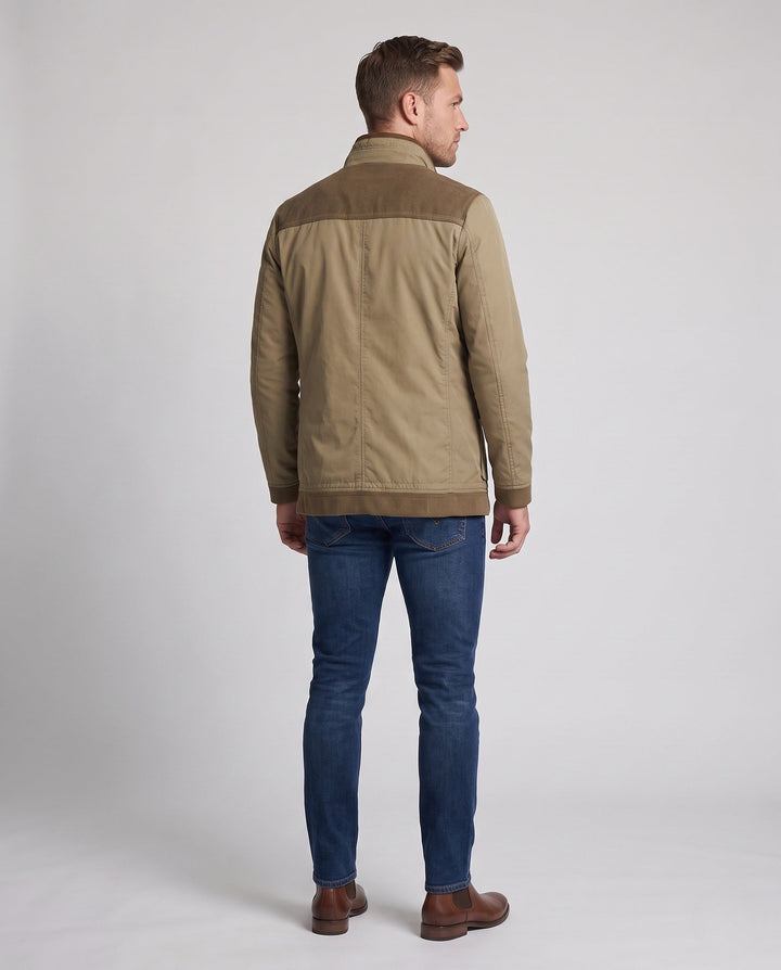 Robuste Herren Outdoorjacke, gesteppt, mit Stehkragen, ideal für Herbst und kalte Tage, strapazierfähig.