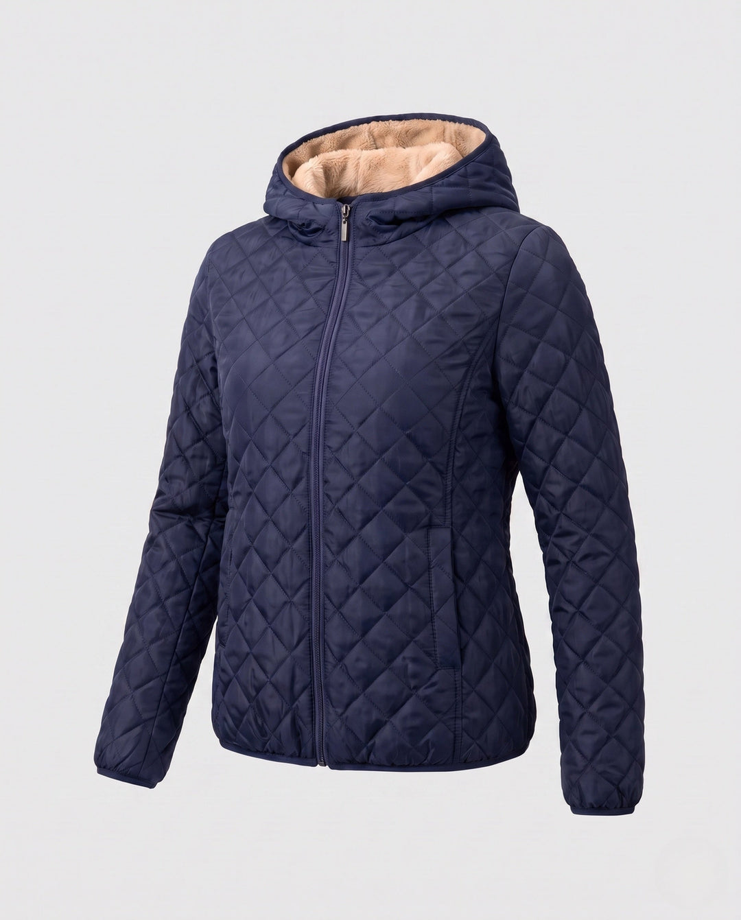 Bequeme Kapuze der warmen Damen Steppjacke, schützt vor Kälte an Herbst- & Wintertagen.