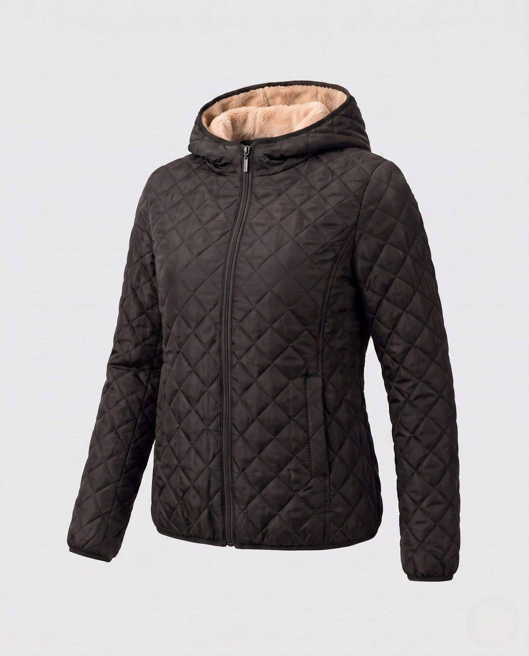 Vielseitige Damen Steppjacke mit Kapuze, als Freizeitjacke oder Alltagsjacke im Herbst & Winter.