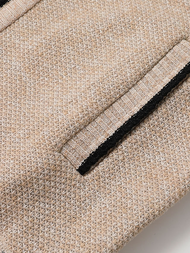 Robuste Herren Strickjacke mit Reißverschluss, Stehkragen, ideal für Outdoor-Freizeit.