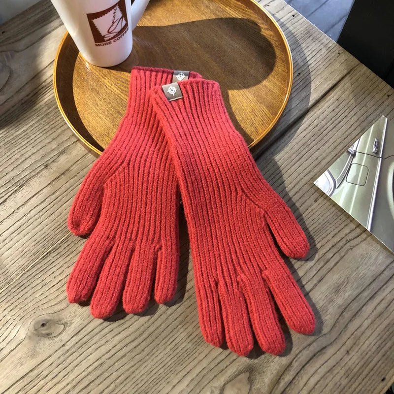 Ideales Winter-Geschenk: warme Damen Strickhandschuhe, stilvoll & praktisch. Exzellenter Kälteschutz.