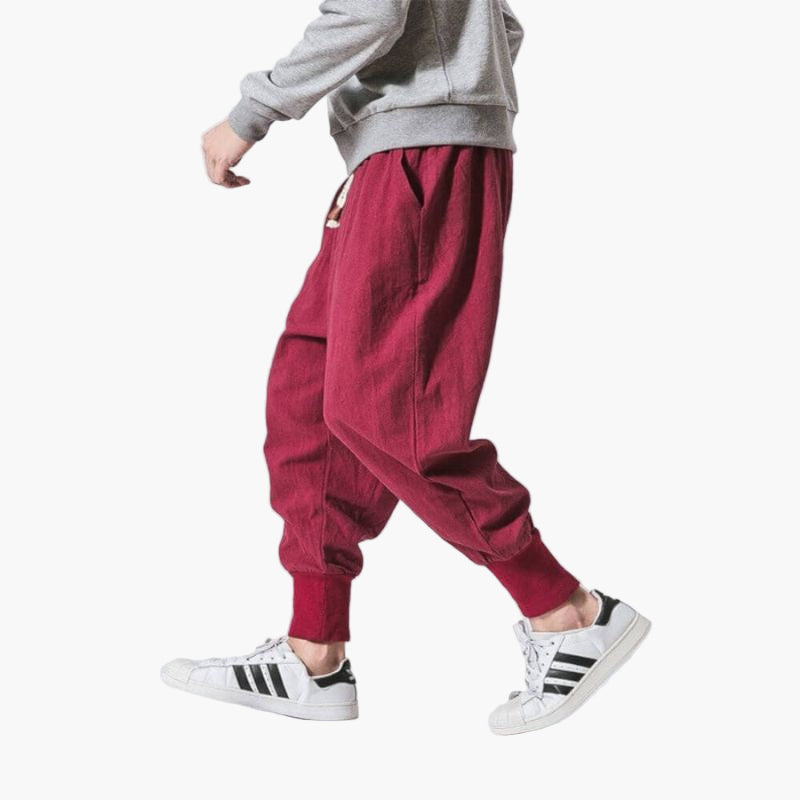 Moderne Herren Haremshose, super bequem und locker, vielseitig für Freizeit & Sport.