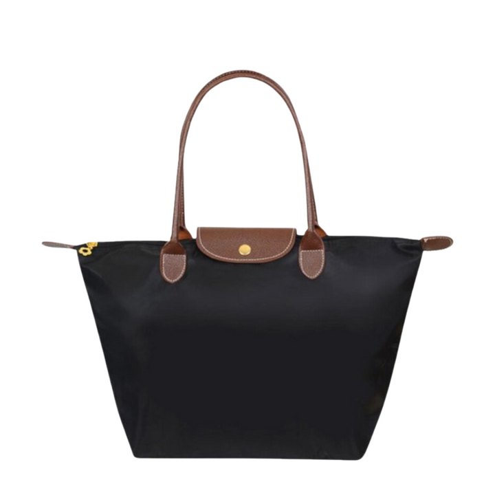 Elegante Damen Umhängetasche aus hochwertigem veganem Leder. Stilvoller Alltagsbegleiter in Schwarz.