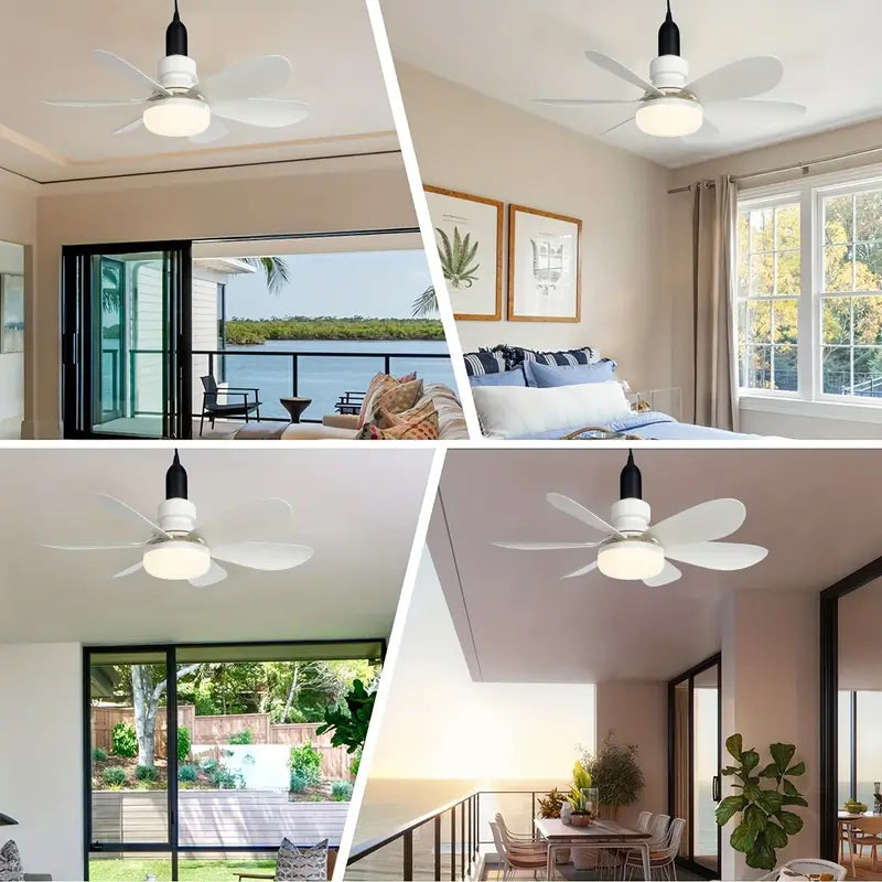 SkyeLight Deckenleuchte mit Ventilator für angenehme Kühlung & helle LED-Beleuchtung im Schlafzimmer.