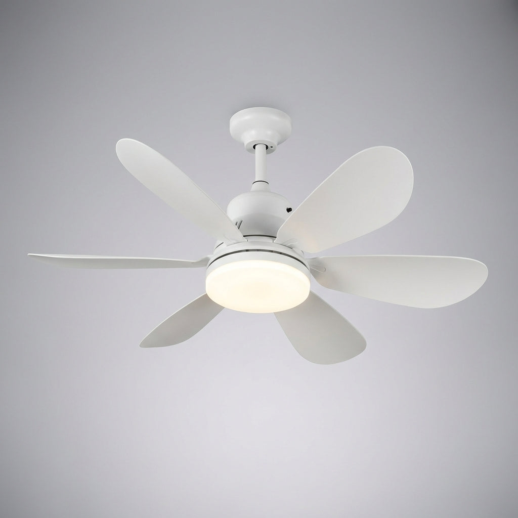 Fernbedienbare LED-Deckenleuchte mit leisem Ventilator. Perfekte Beleuchtung und Kühlung für jedes Zuhause.