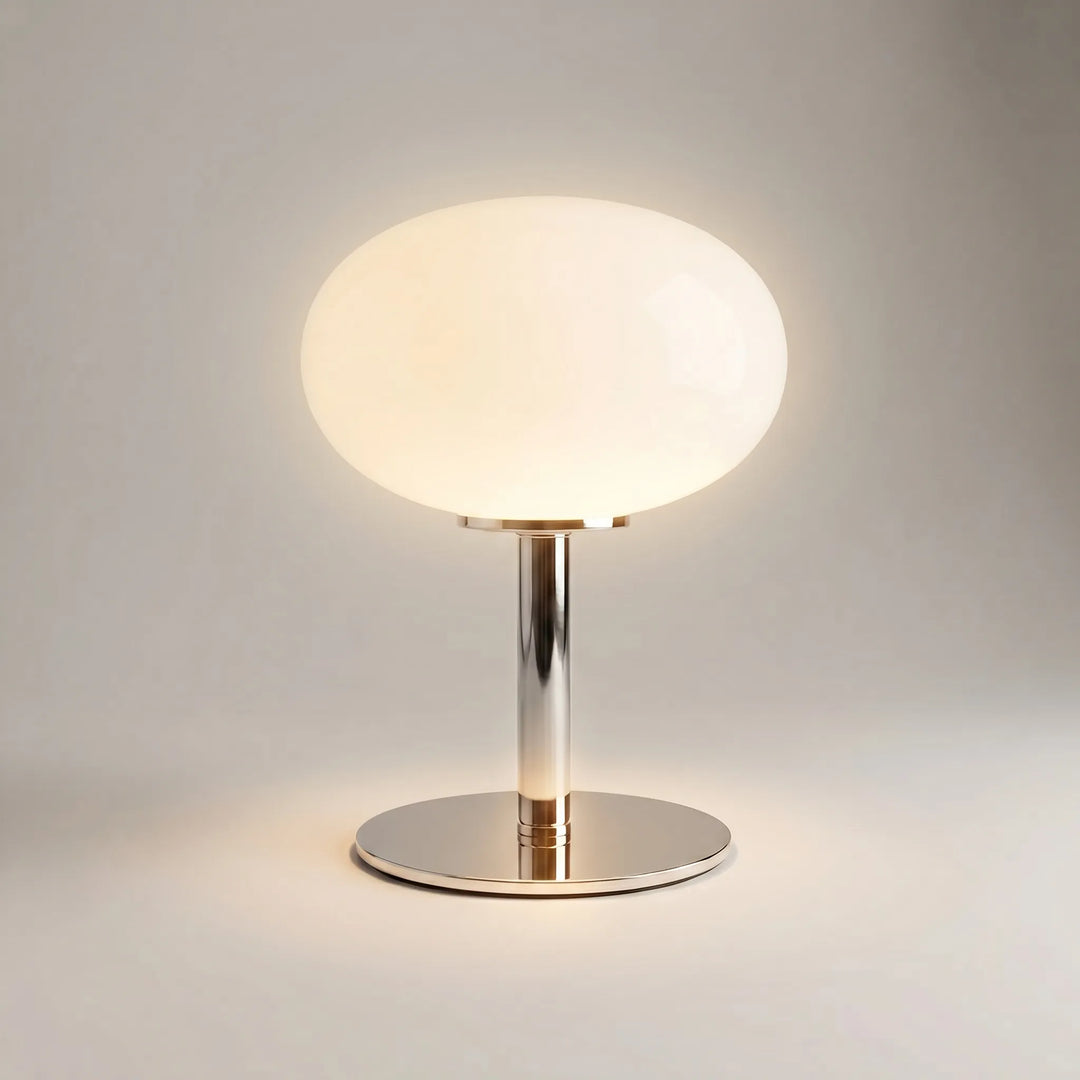 Kabellose Bauhaus-Tischlampe mit stilvollem Retro-Design und 3 dimmbaren Helligkeitsstufen.