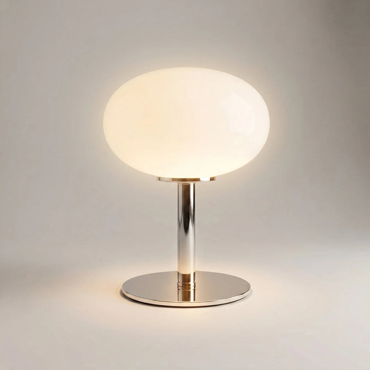 Kabellose Bauhaus-Tischlampe mit stilvollem Retro-Design und 3 dimmbaren Helligkeitsstufen.