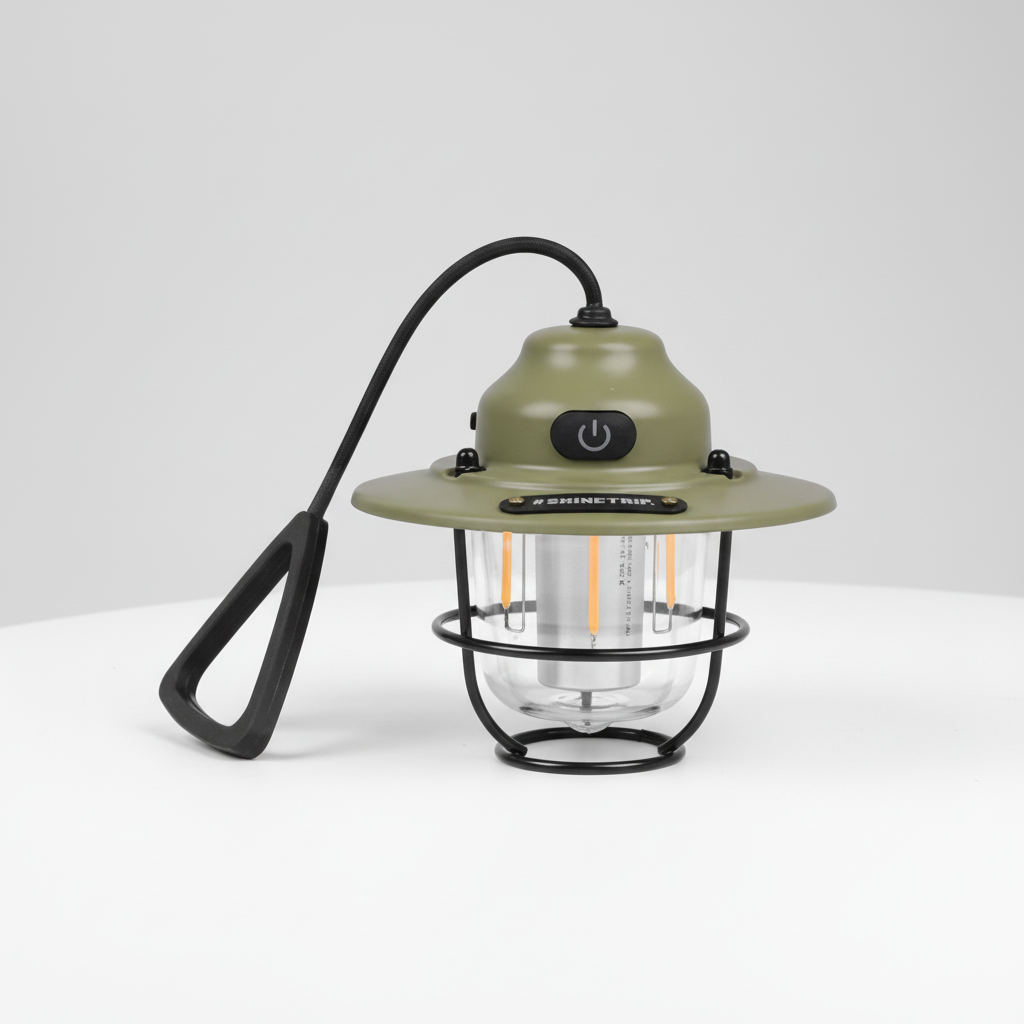 Campora Retro LED Outdoor Laterne. Perfektes Campingzubehör, aufladbar, schafft gemütliche Atmosphäre überall.