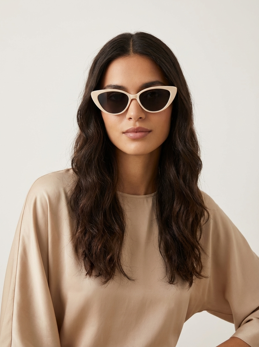 Elegante Vintage Cat-Eye Sonnenbrille für Damen, leichtes Gestell, klassisches Design für Stil.