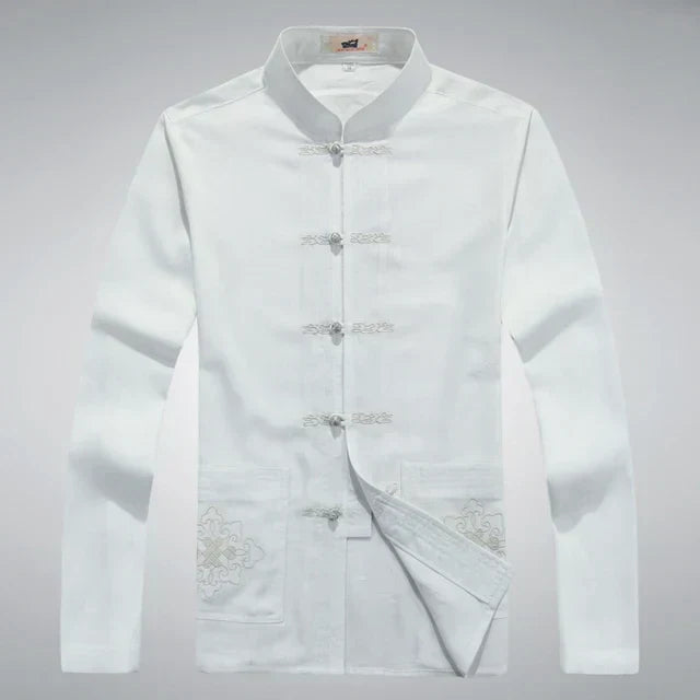 Herren Casual-Outfit: Japanisches Set mit Patch Design. Zweiteiler für stilvollen Komfort im Alltag.