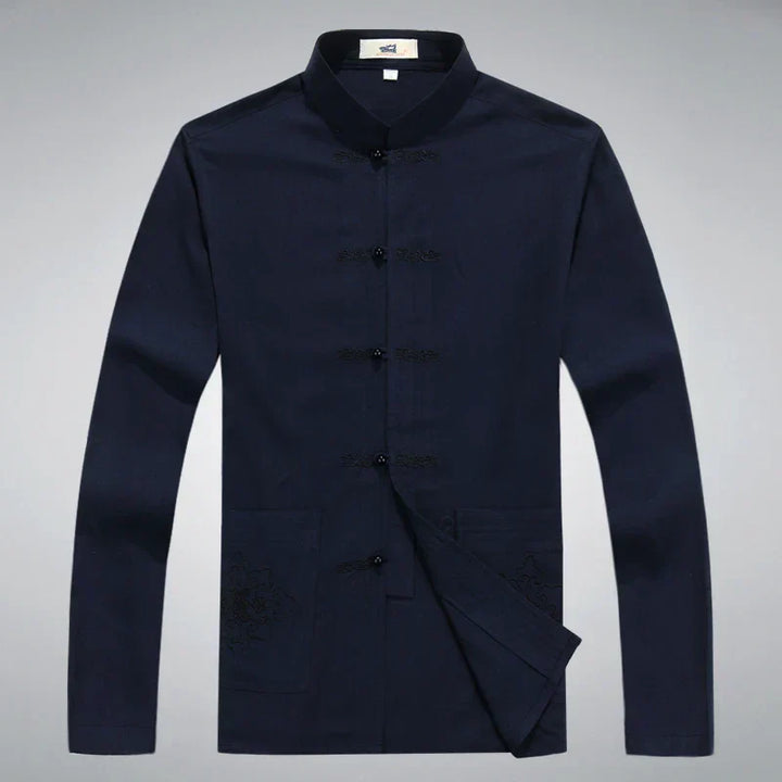 Eleganter Herrenanzug im japanischen Casual-Look. Bequemer Zweiteiler für stilvolle Männer.