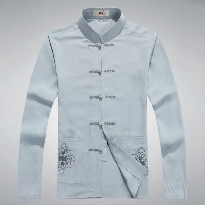 Stylisches Herren Zweiteiler mit Patch Design, Japan-Stil, perfekt für Freizeit & Loungewear.