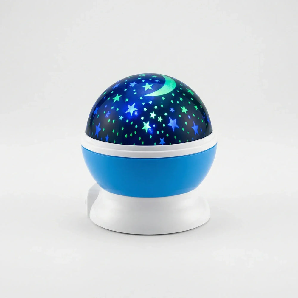 LED Nachtlicht Projektor: beruhigender Sternenhimmel und Mond Projektion für eine entspannte Schlafumgebung.