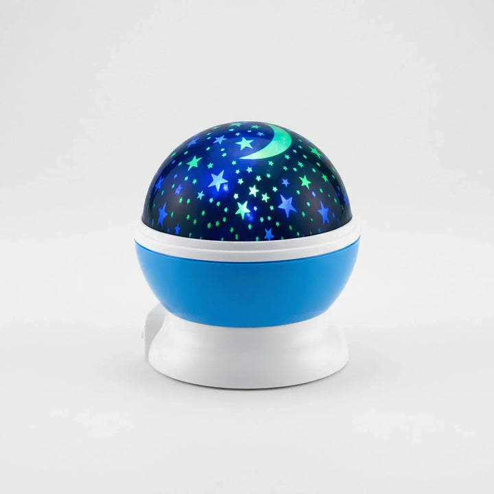 LED Nachtlicht Projektor: beruhigender Sternenhimmel und Mond Projektion für eine entspannte Schlafumgebung.
