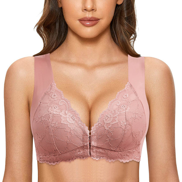 Stilvoller Vorderverschluss BH für Damen, kombiniert Eleganz mit optimalem Halt den ganzen Tag.