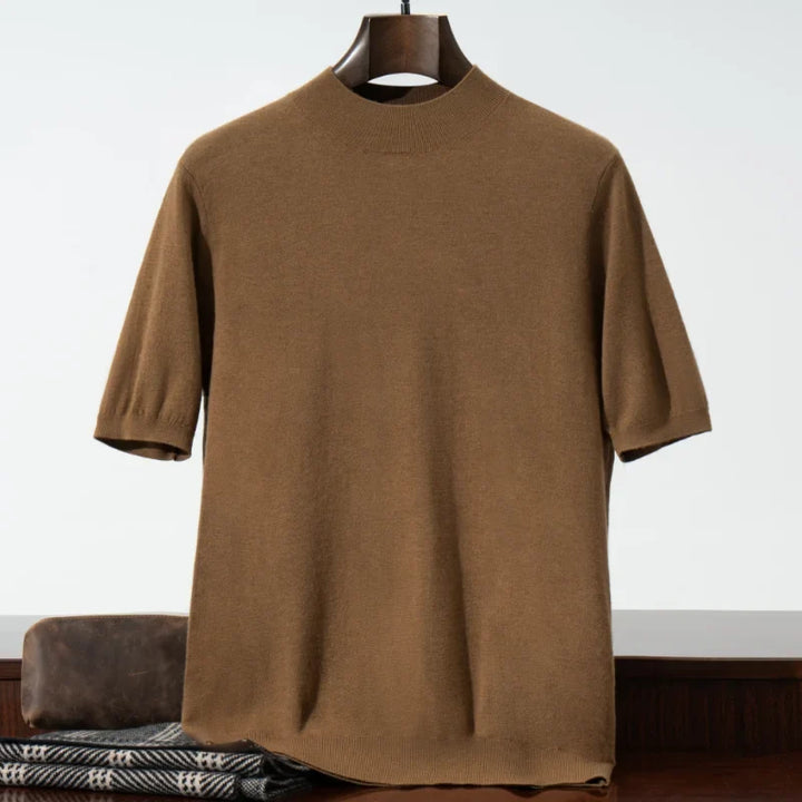Eleganter Herren Kurzarm Strickpullover für Frühling & Sommer, vielseitig für Freizeit, Büro & stilvolle Anlässe.