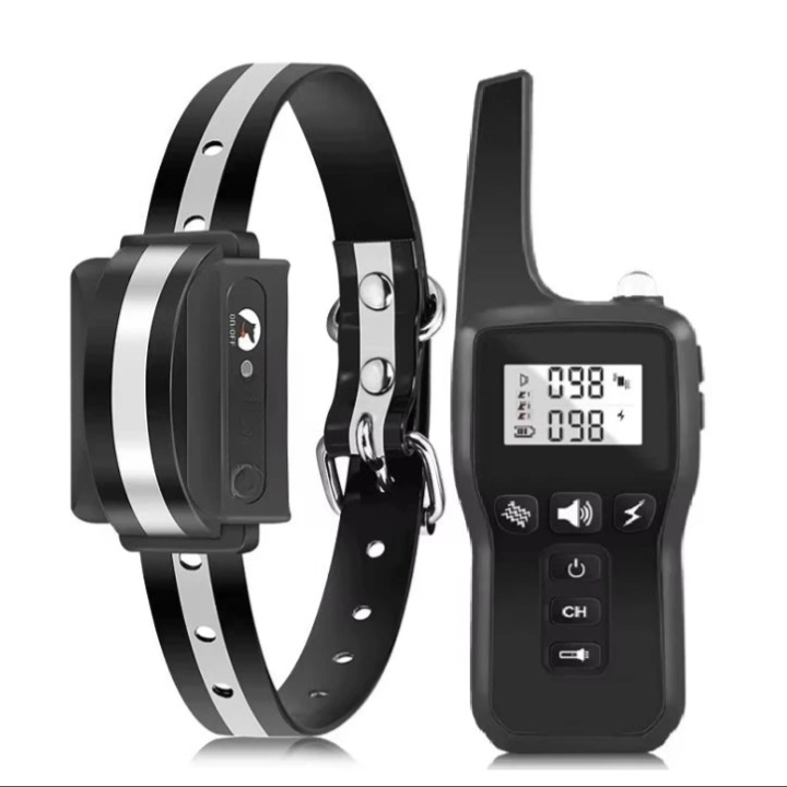 Elektrisches Hundetraining Halsband mit Fernbedienung, 1000m Reichweite, wiederaufladbar für Gehorsamkeitstraining.