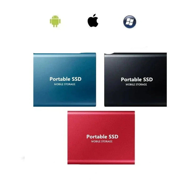 Externe 2TB SSD Festplatte für zuverlässige Datensicherung am Laptop & PC.