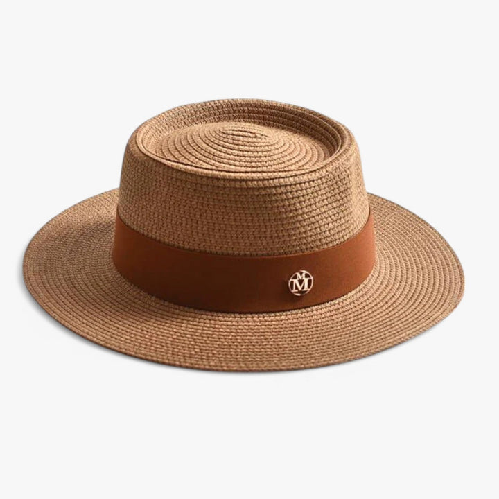Stilvoller Damen Strohhut Soleil mit breiter Krempe, optimaler UV-Schutz für Sommer & Urlaub.