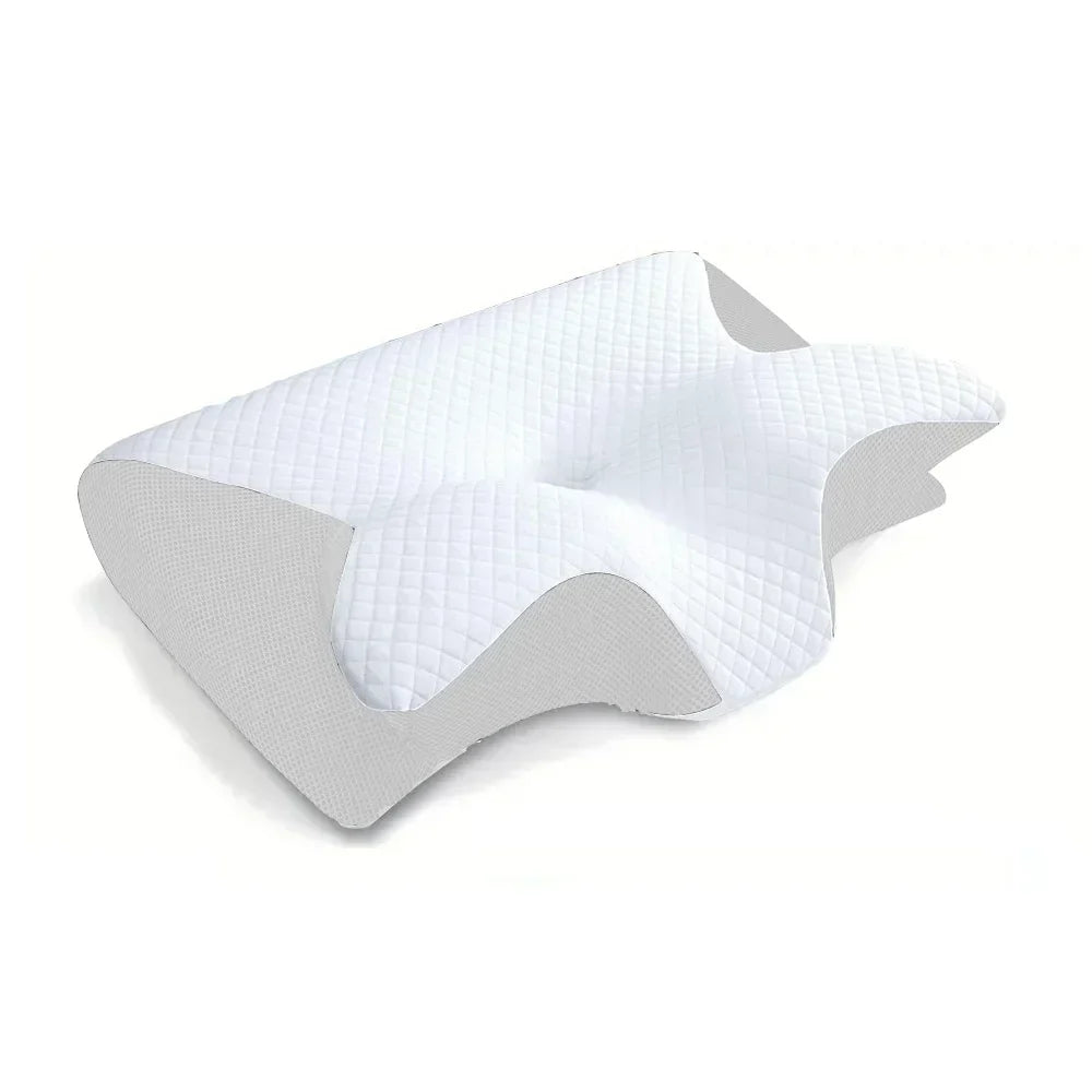 Konturiertes Nackenstützkissen mit Memory Foam für ergonomische Passform und höchsten Schlafkomfort; 2-in-1.