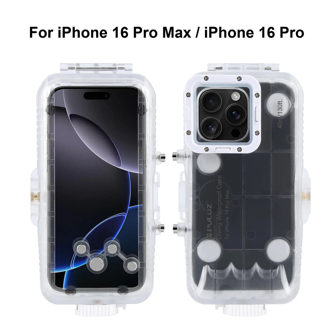 Ultimativer Wasserschutz für dein iPhone: Tauchhülle für bis zu 40m Tiefe mit voller Bedienung.