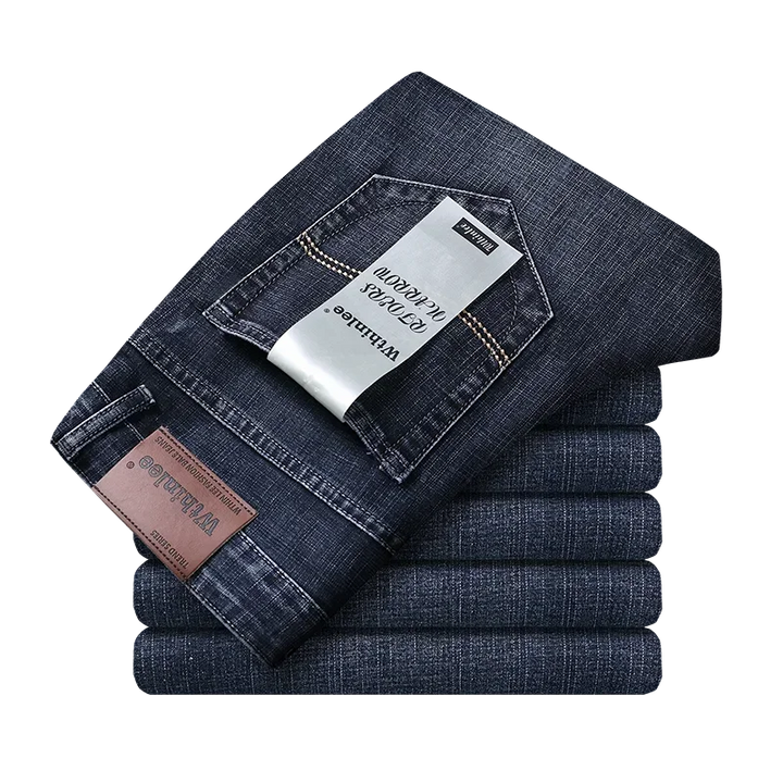 Robuste Herren-Jeans, gerades Bein, mittelhoher Bund in Grau. Vielseitige Freizeithose für Herrenmode.