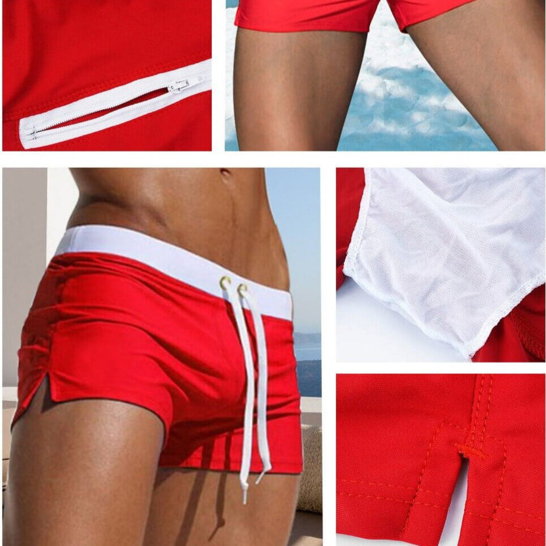 Bequeme Badeshorts für Herren, modern und ideal für Sommeraktivitäten.