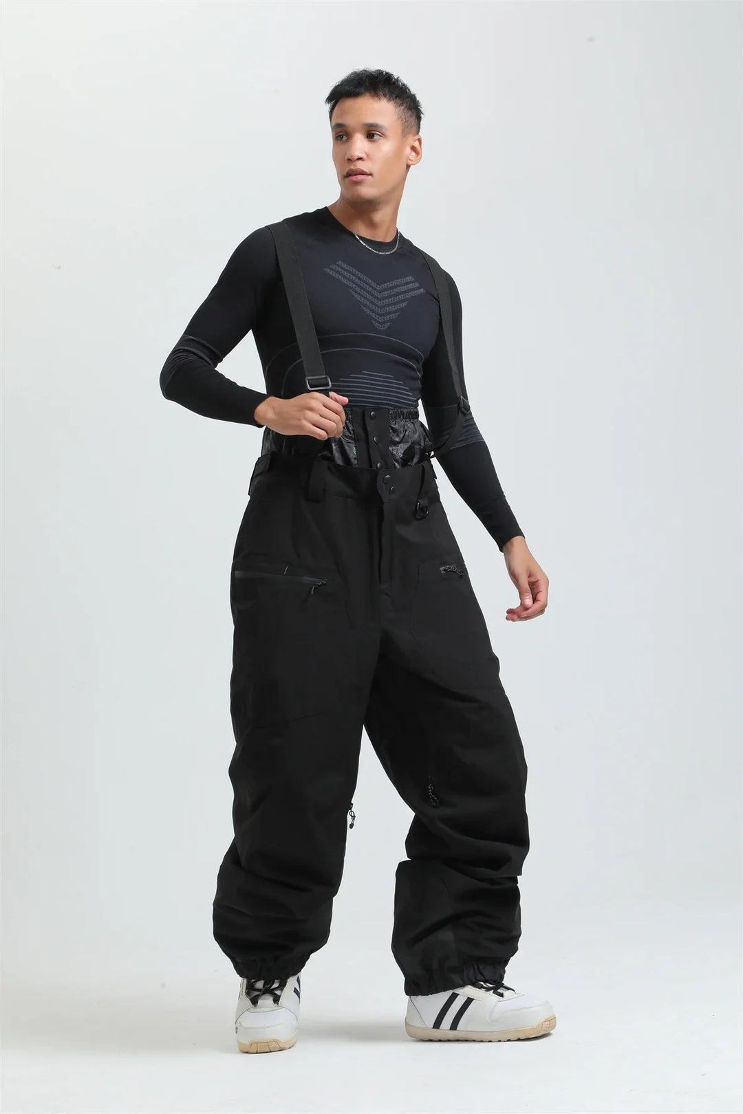 Robuste Unisex Thermohose für Schnee & Eis, mit abnehmbaren Hosenträgern, Kälteschutz bis -40°C.