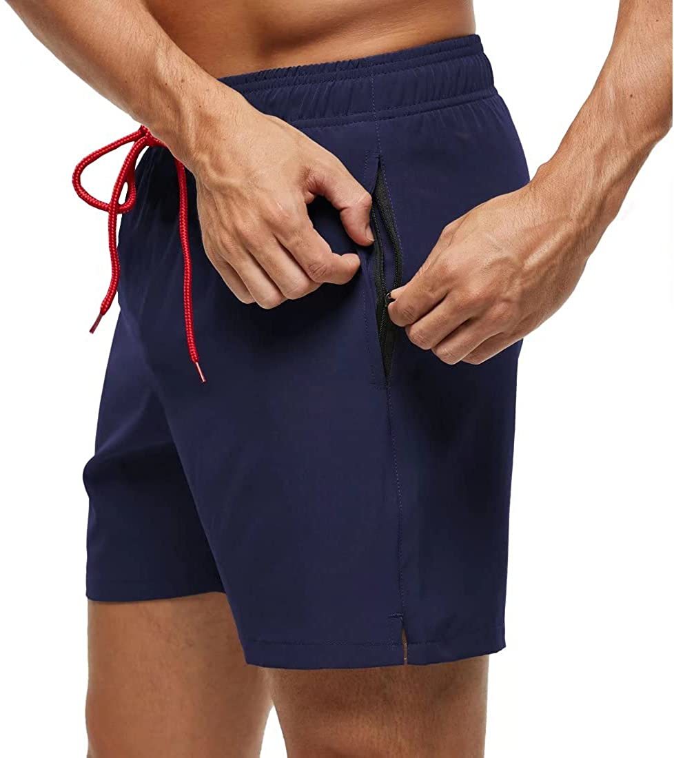 Komfortable, schnelltrocknende Herren Schwimmhose Regular Fit, ideal für Schwimmen & Strand, mit Reißverschlusstasche.
