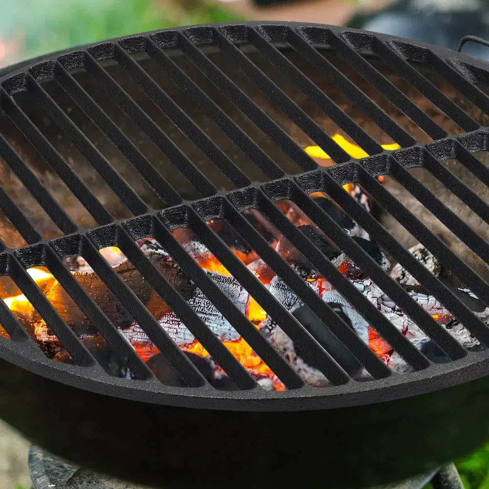 Gusseisen Grillrost, rund, für alle Gartengrills und ein hervorragendes Grillerlebnis mit gleichmäßiger Hitze.
