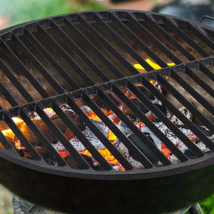 Gusseisen Grillrost, rund, für alle Gartengrills und ein hervorragendes Grillerlebnis mit gleichmäßiger Hitze.
