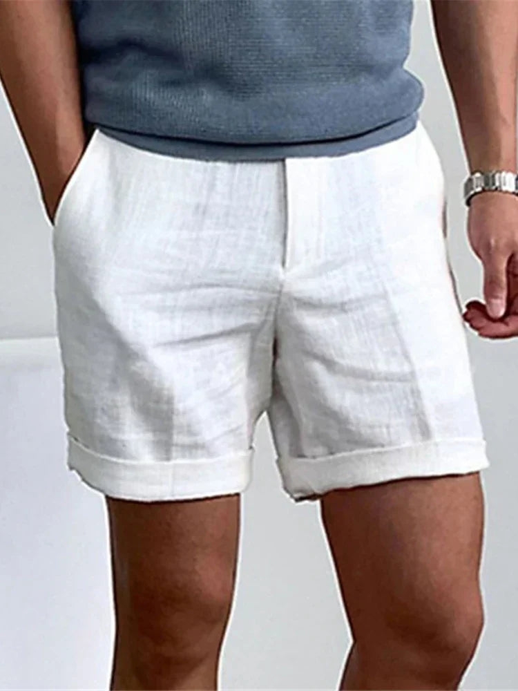Herren Leichte Sommer-Chino-Shorts in Navy, bequem & stilvoll für Freizeit & warme Tage.