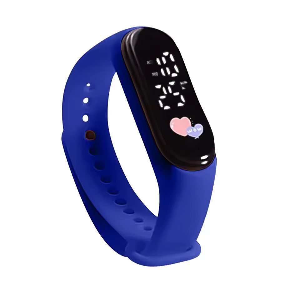 Farbenfrohe digitale Kinder Smartwatch, robust & leicht zu bedienen für den Alltag.